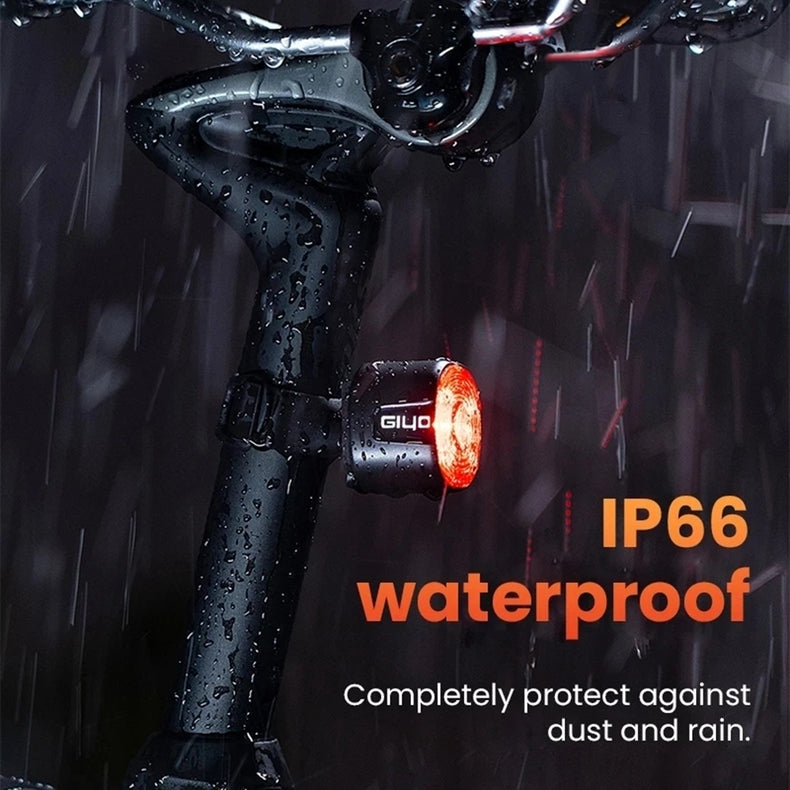 Bicycle Smart Brake Tail Light MTB Road Bike Auto Brake Sensing Light SB Rechargeable IPX6 Waterproof LED Warning Rear Lamp