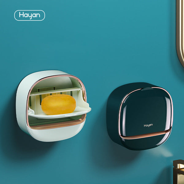 Wall Mounted Soap Dish Drain Soap Rack Free Punching