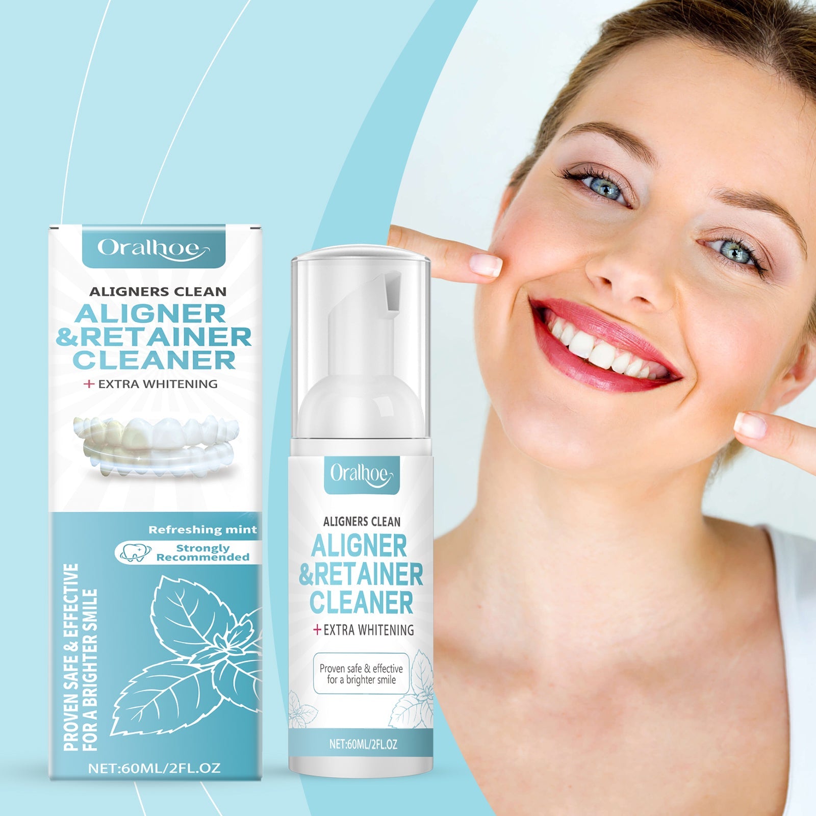 Braces Cleansing Mousse, Teeth And Mouth Fresher Corrector Gentle Cleansing Foam