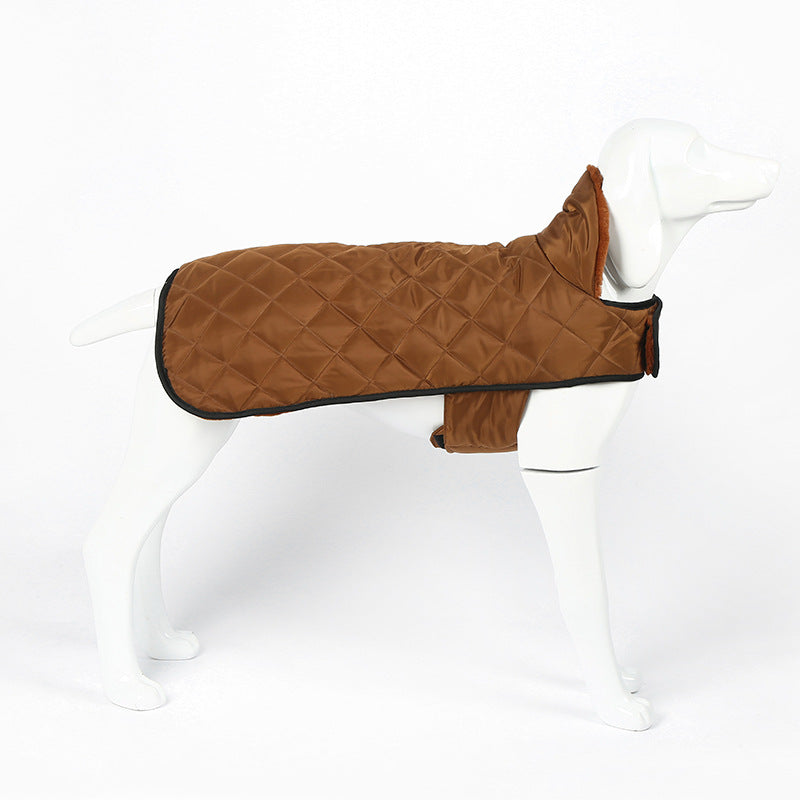 Heated Pet Clothing - New Fashion Warm Dog Cotton Jacket with Short Rabbit Fur