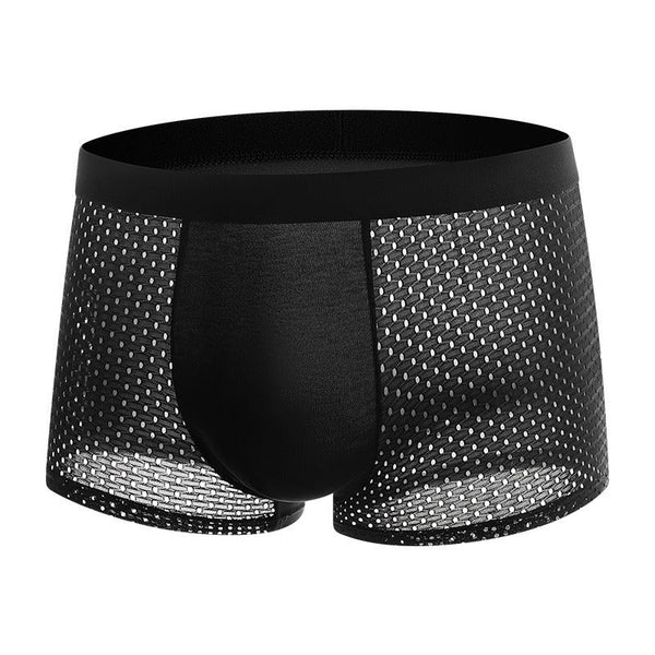Mesh ice silk mesh underwear for men's square angle underwear