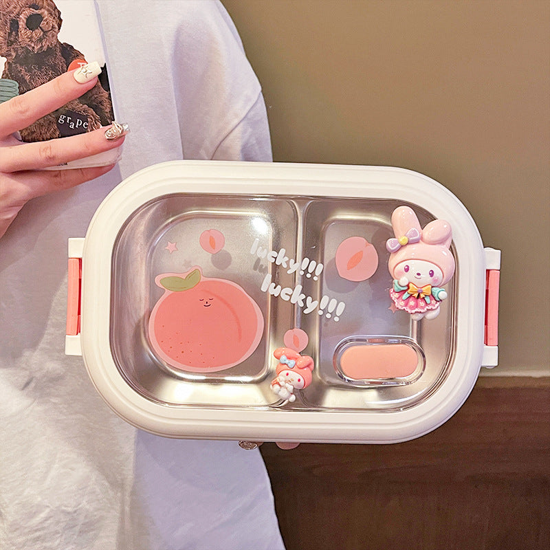 Cute portable stainless steel lunch box lunch box lunch box