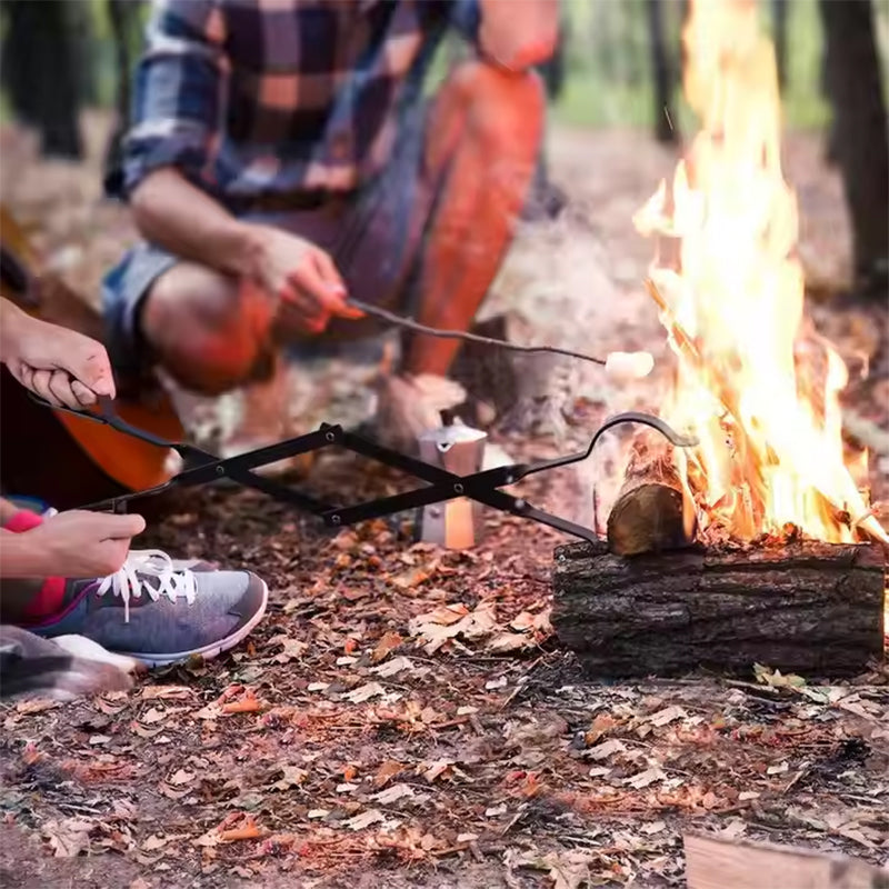 The Grizzly Grabber Fire Tongs are 26 - inch, heavy - duty, rust - resistant tools for camping and indoor/outdoor use.
