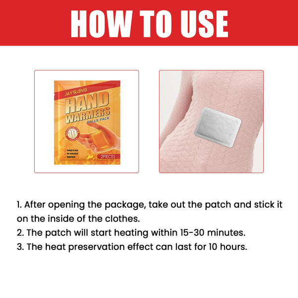 Hand Warmers, Hand Warmer Portable Comfortable Self-Heating Warm Patch Belly Warm Patch Belly Warm Patch