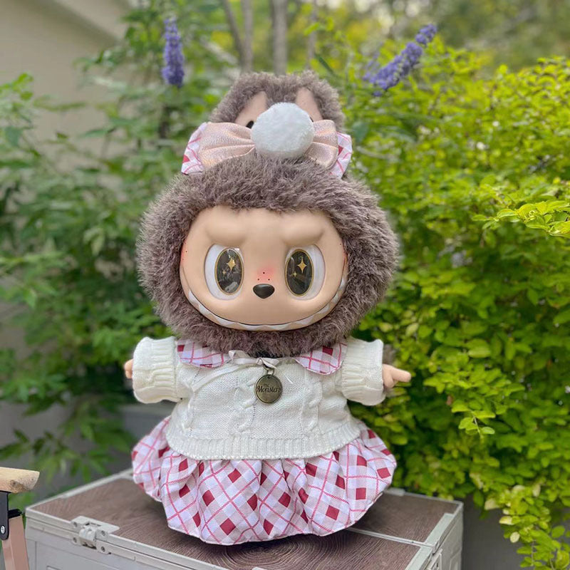 Clothing with 58cm LABUBU Design ZIMOMO Doll Clothes Rubber LABUBU Plush Toy Clothing Cute