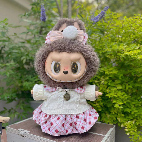 Clothing with 58cm LABUBU Design ZIMOMO Doll Clothes Rubber LABUBU Plush Toy Clothing Cute