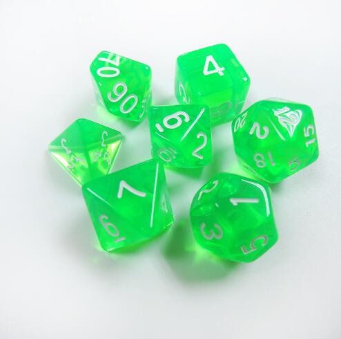 1 set of 7 sided dice
