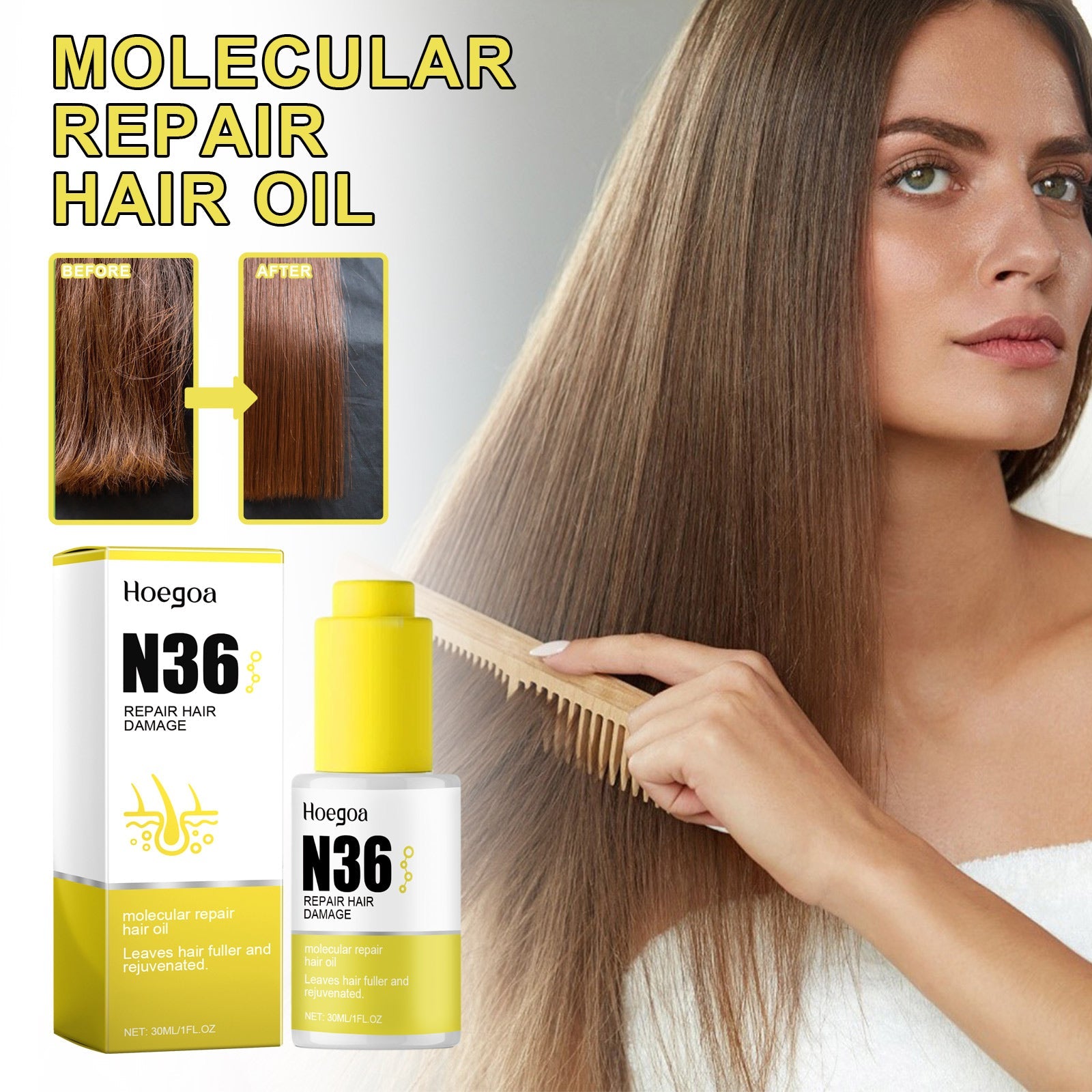 Hair Repair Oil Improves Ironing And Dyeing Dry Hair, Moistening And Smoothing Damaged Hair Fixing Essential Oil