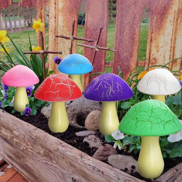 Solar mushroom light lawn LED ground plug light string outdoor waterproof one to eight plant decorative light