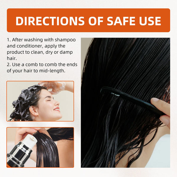 Hair Oil, Moisturize And Smooth Hair Care Repair Split End Dry Hair