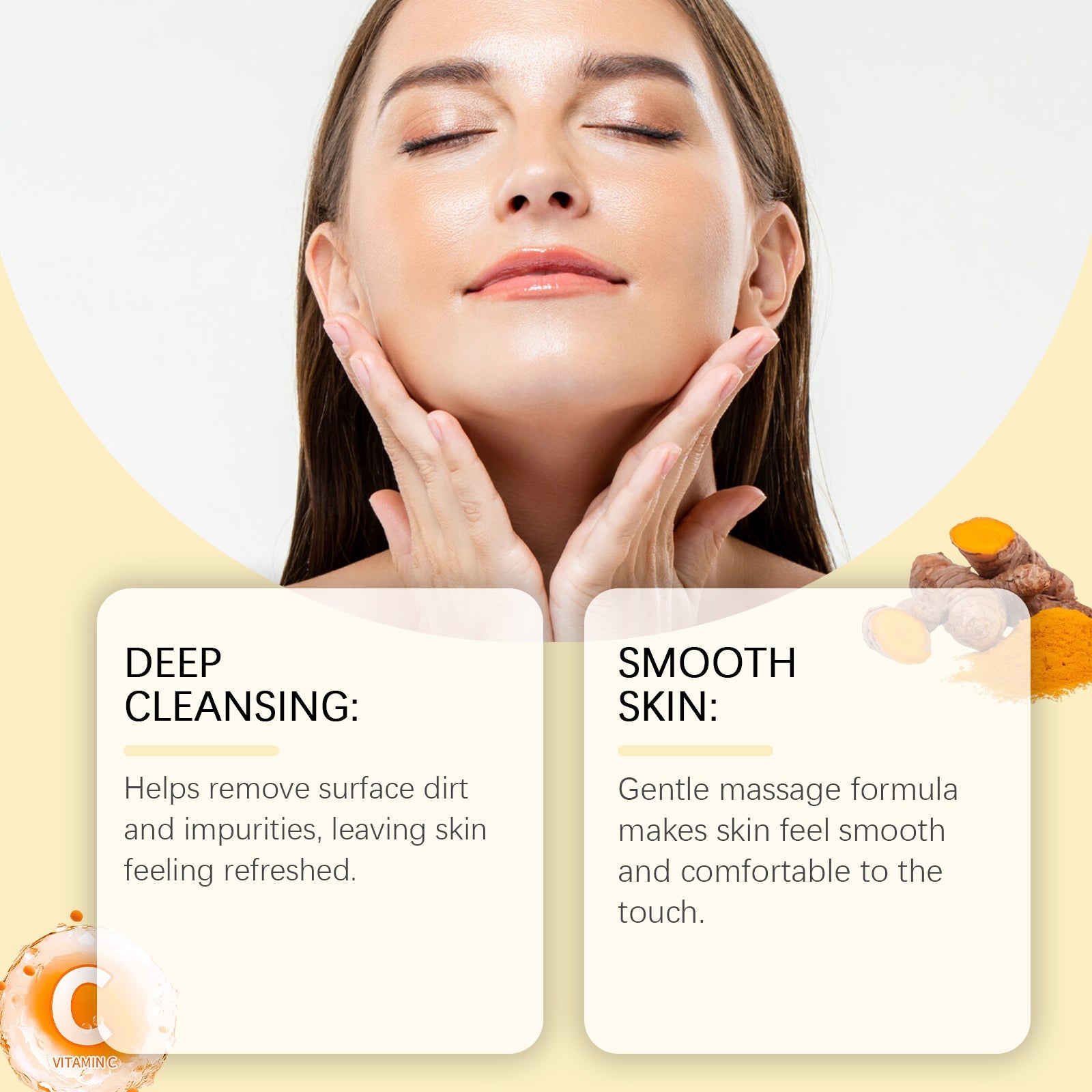 Turmeric Exfoliating Facial Scrub, Gently Repair Dead Skin Exfoliating Bright And Smooth Skin