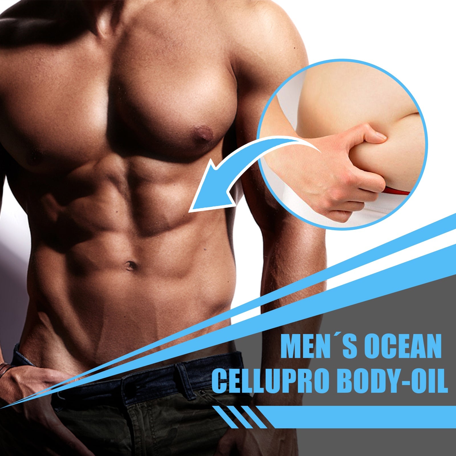 Men's Firming Body Oil, Strengthens Firming Belly Chest Muscles Men's Toning Abs Oil