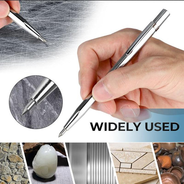 Tile Scribing Pen Glass Metal Plate Tin Lettering Tungsten Steel Scribing Needle Engraving Diamond Pen