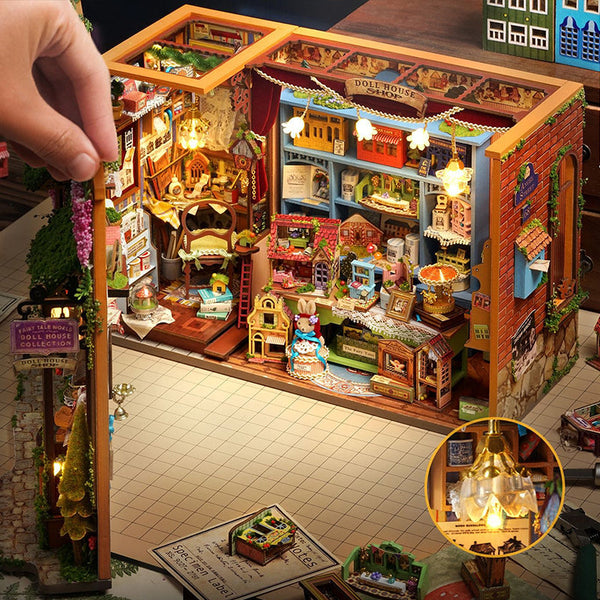 DIY wooden fairy-tale Wonderhous: mini bookends, assembleable houses, gifts, home decor