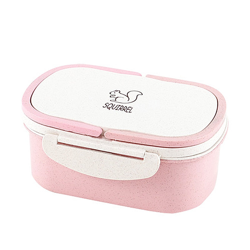 Portable Healthy Material Lunch Box 2 Layer Wheat Straw Bento Boxes Microwave Dinnerware Food Storage Container Foodbox Kitchen