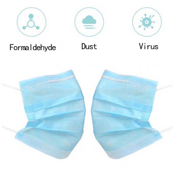 1pc Face Masks Disposable 3 Layers Dustproof Mask Facial Protective Cover Masks Set Anti-Dust Surgical Medical Salon Earloop