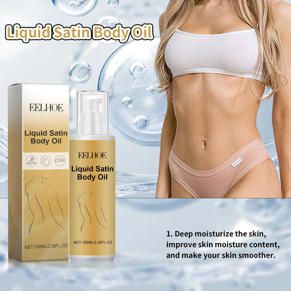 Liquid Satin Body Oil, Deeply Moisture Reduce Wrinkle Skin Flabby Elastic