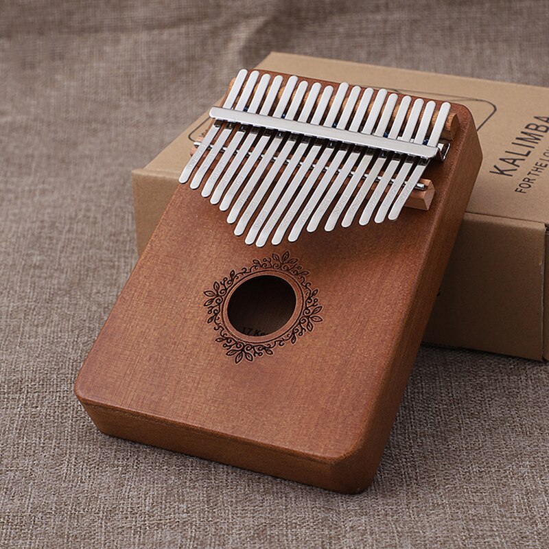 17 Keys Kalimba Thumb Piano High Quality Wood Mahogany Body Musical Instruments With Learning Book Tuning Hammer Kalimba Piano