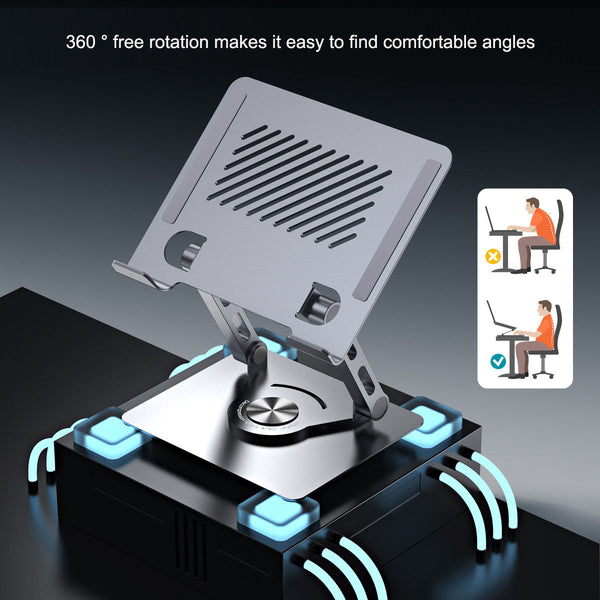 Dual arm support tablet stand with infinite adjustment, rotation, folding, heat dissipation, gaming phone stand