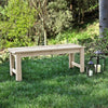 Outdoor Patio Backless Cedar Wood 4-ft. Garden Bench in Natural Finish