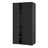 Black Steel Lockable Storage Cabinet Shelving Unit with 4 Adjustable Shelves