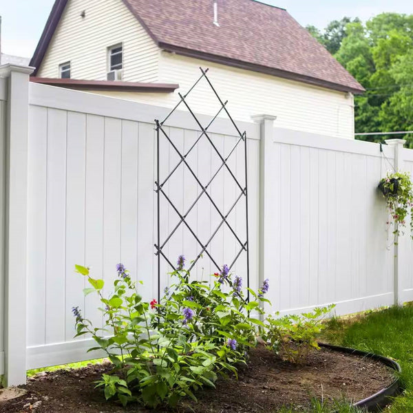 Outdoor 7-FT. Tall Wrought Iron Lattice Garden Trellis