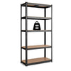 Black Heavy Duty 60-inch 5 Tier Adjustable Shelving Unit Garage Storage Rack
