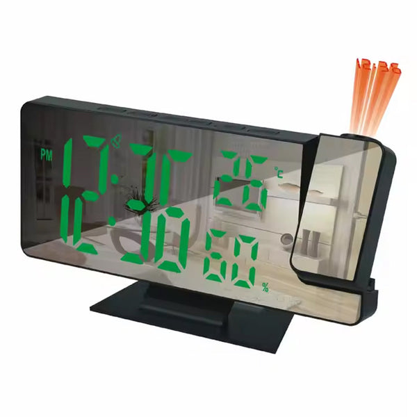 Home LED Projection Alarm Clock - Time, Temp Display, Backlight, Snooze
