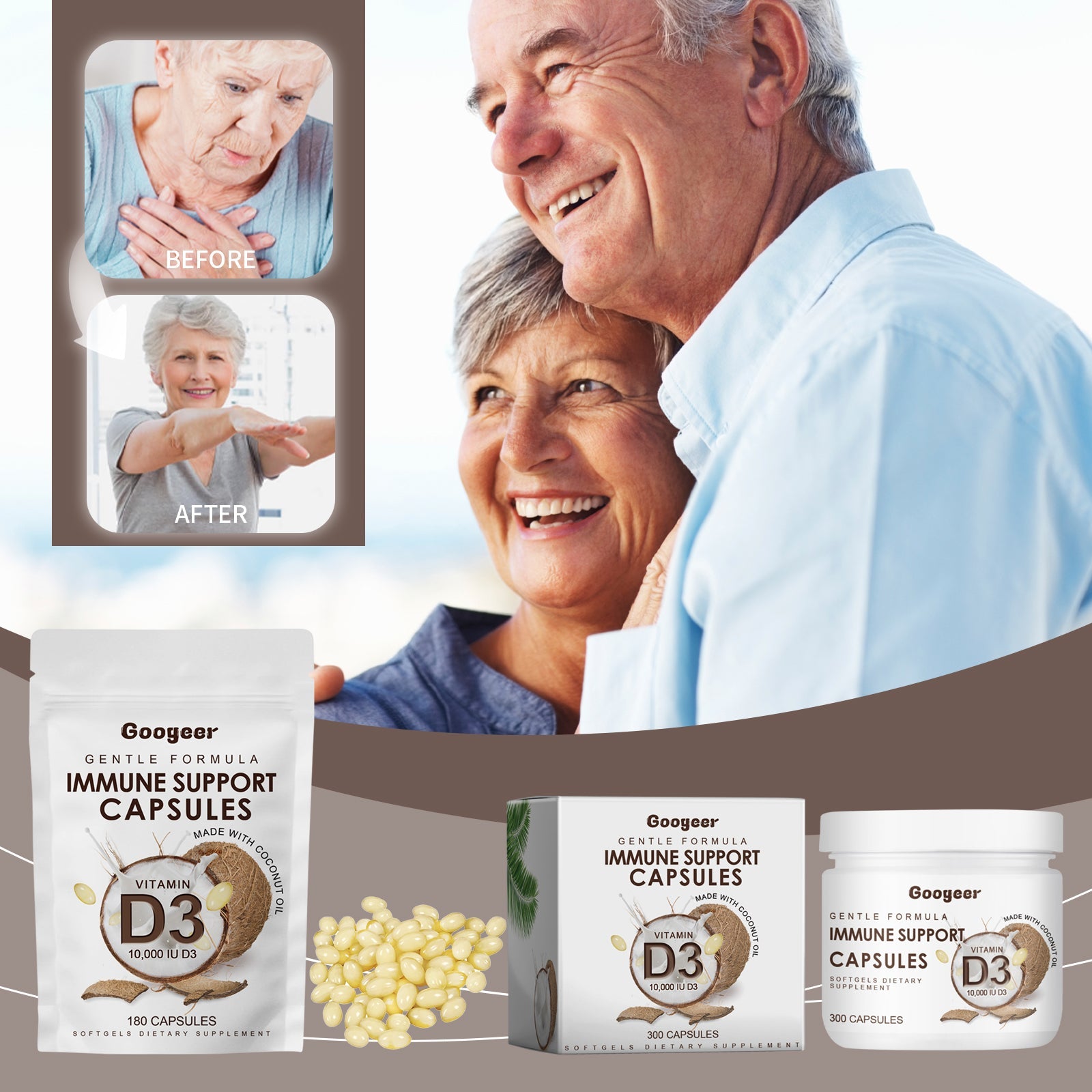 Immune Support Capsules, Health Immune Regulation Softgel To Enhance Immunity Health Food
