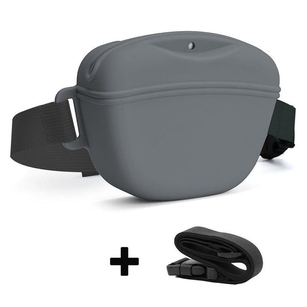 Silicone Dog Training Waist Bag Outdoor Portable Crossbody Pet Snack Pouch