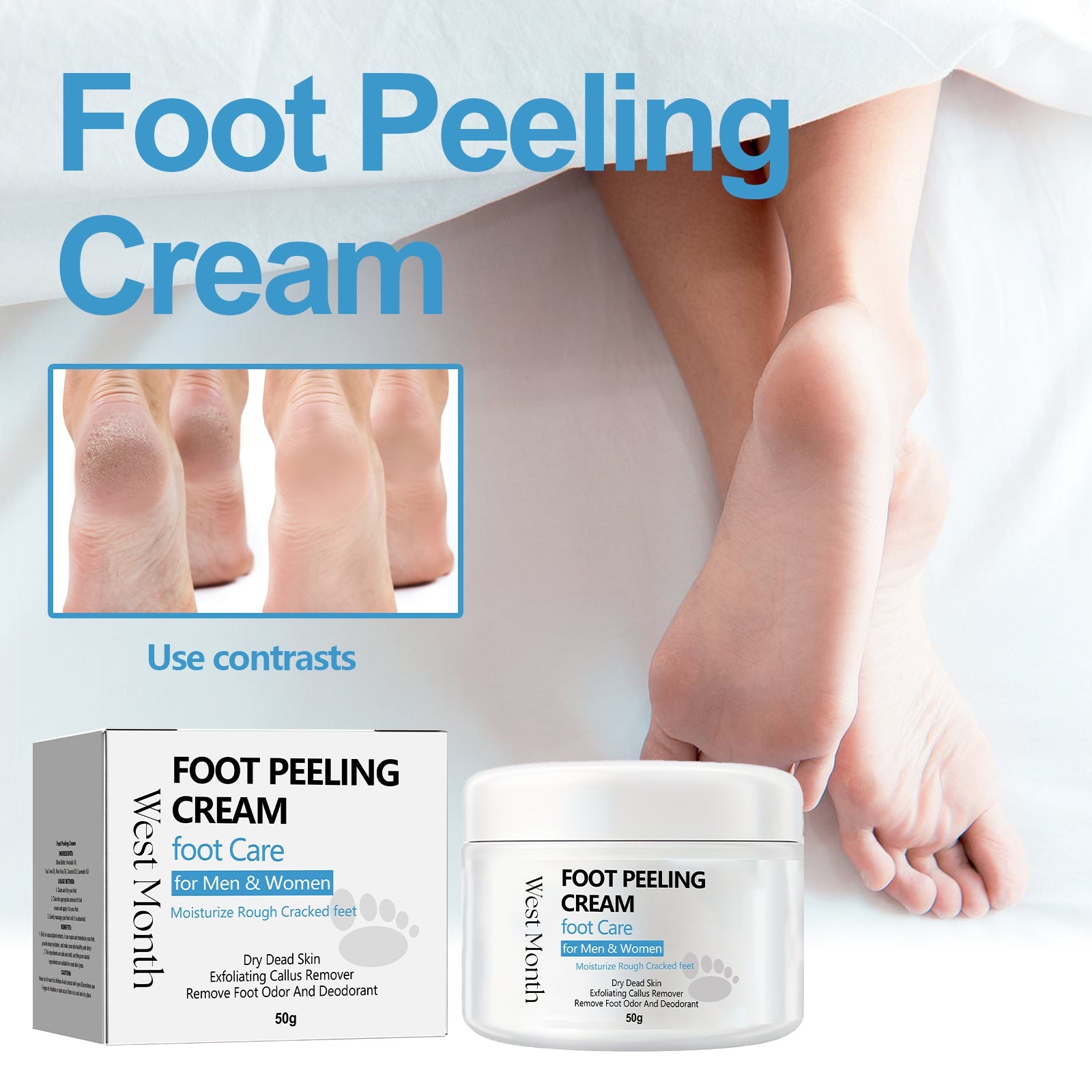 Foot Care Cream, Repair Foot Calluses And Moisturize Heel Anti-Cracking And Peeling Care Cream
