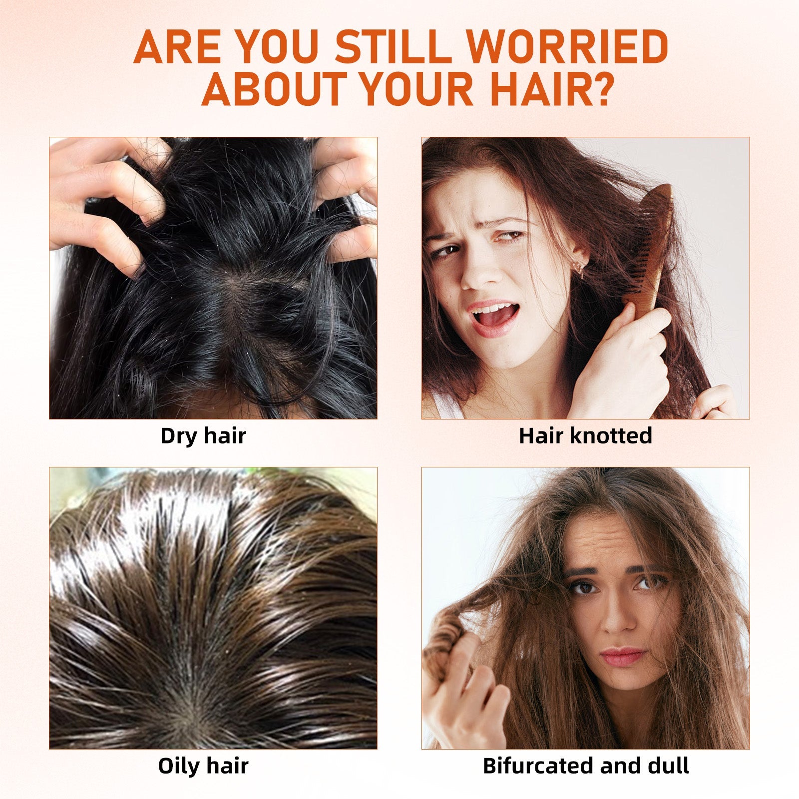 Hair Oil, Moisturize And Smooth Hair Care Repair Split End Dry Hair