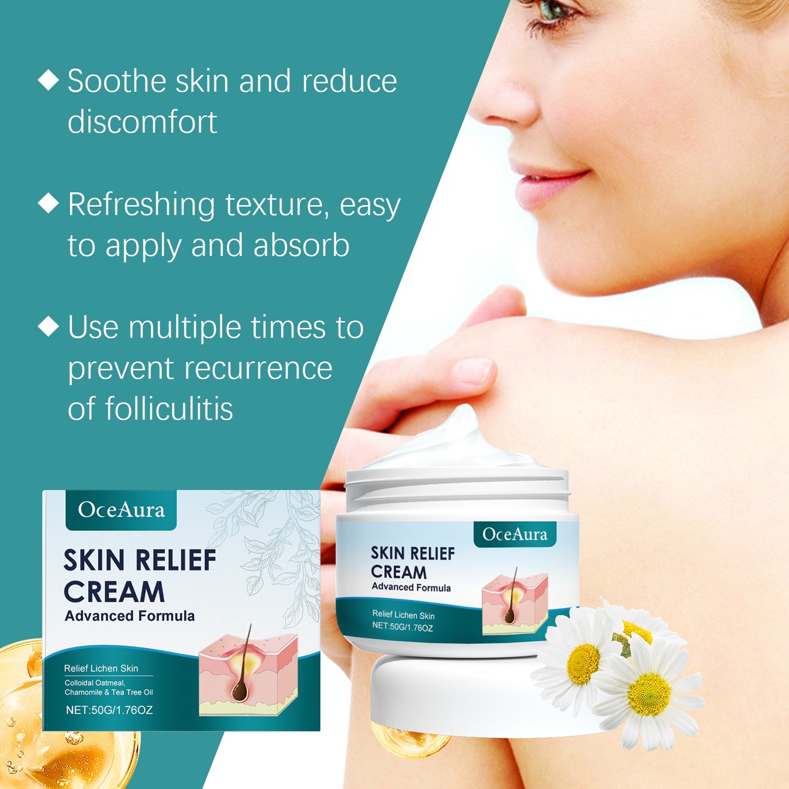Hair Follicle Care Cream Care Scalp Back Face Clean Repair Acne Hair Follicle Care Cream