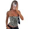 Sexy Leopard Print Sequins Spicy Girl Small Camisole Women