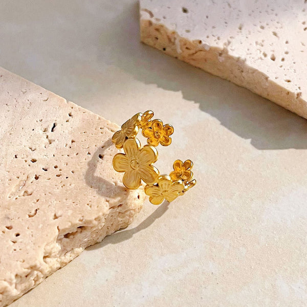 European and American Fashion INS Style Flower Ring Open Ring