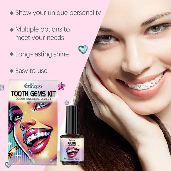 Diy Fashion Teeth Set Dental Beauty Decorative Diamond Combination Diy Shine Smile Style