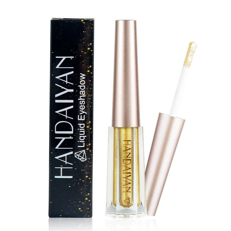 HANDAIYAN Diamond Pearl Liquid Eye Shadow 12 Colors Shining Bright Eye Shadow Liquid