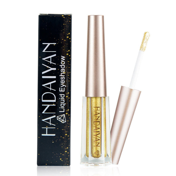 HANDAIYAN Diamond Pearl Liquid Eye Shadow 12 Colors Shining Bright Eye Shadow Liquid