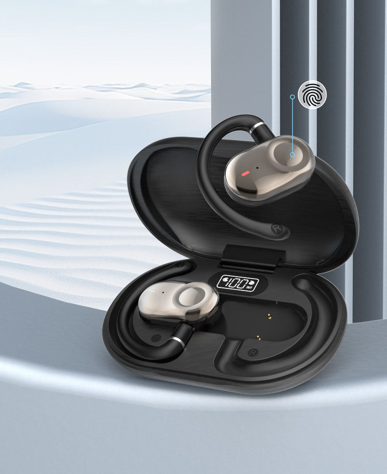 JM18 Bluetooth earphones wireless stereo OWS dual axis rotating hanging ear earphones