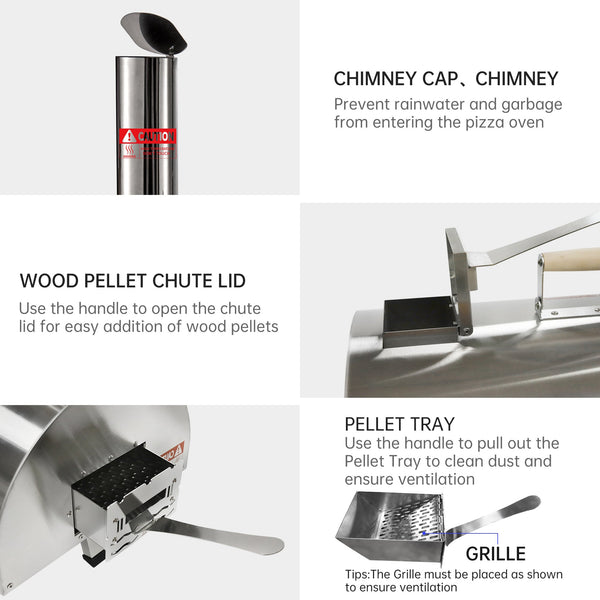 Silver Pizza Oven Outdoor 12