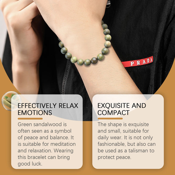 Green Sandalwood Bracelet Trend Fashion Elegant Portable Durable Good-Looking Niche Design Bracelet
