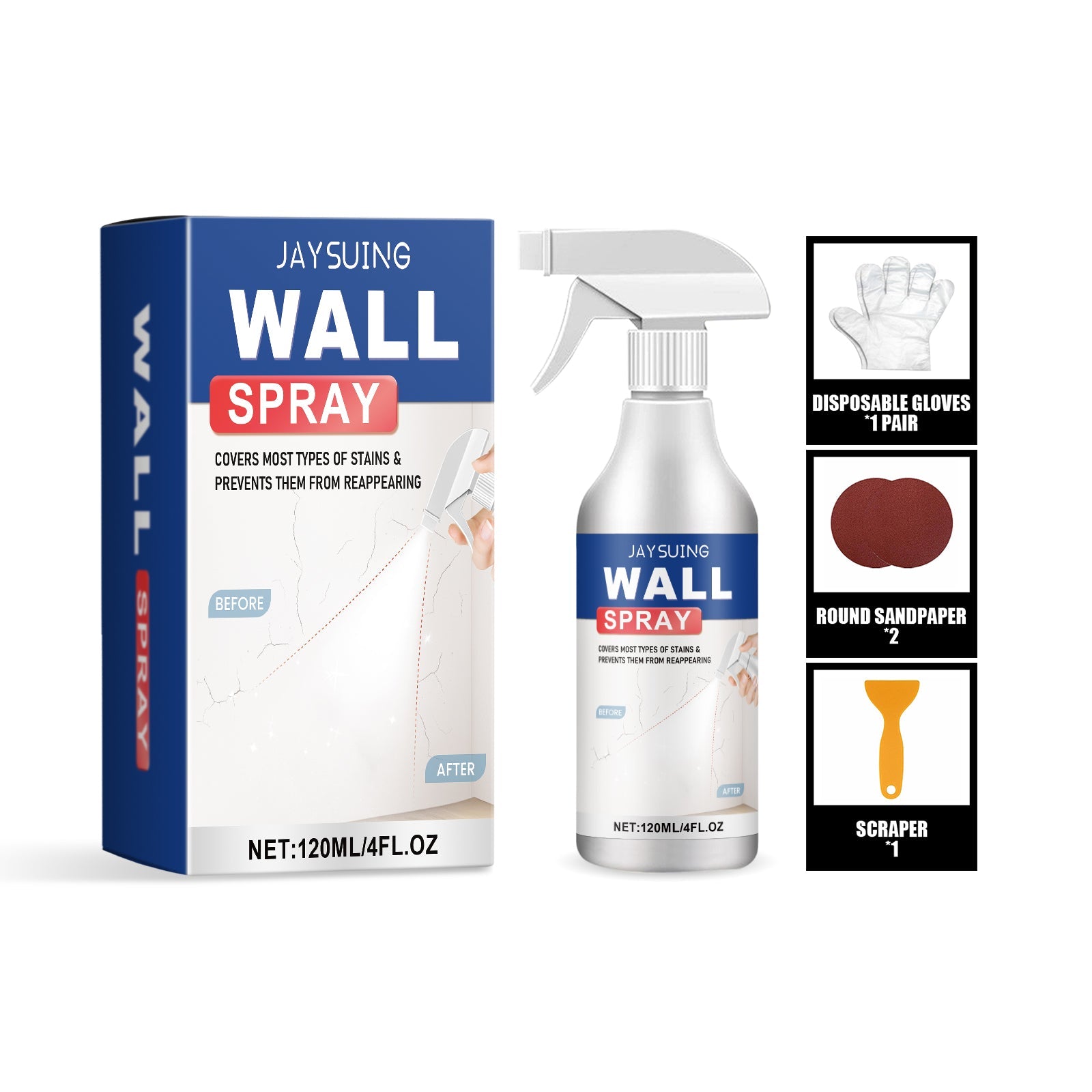 Wall Renovation Spray Paint, Decontamination Apply Waterproof Fast Light Paint Renovation Wall Renovation Spray