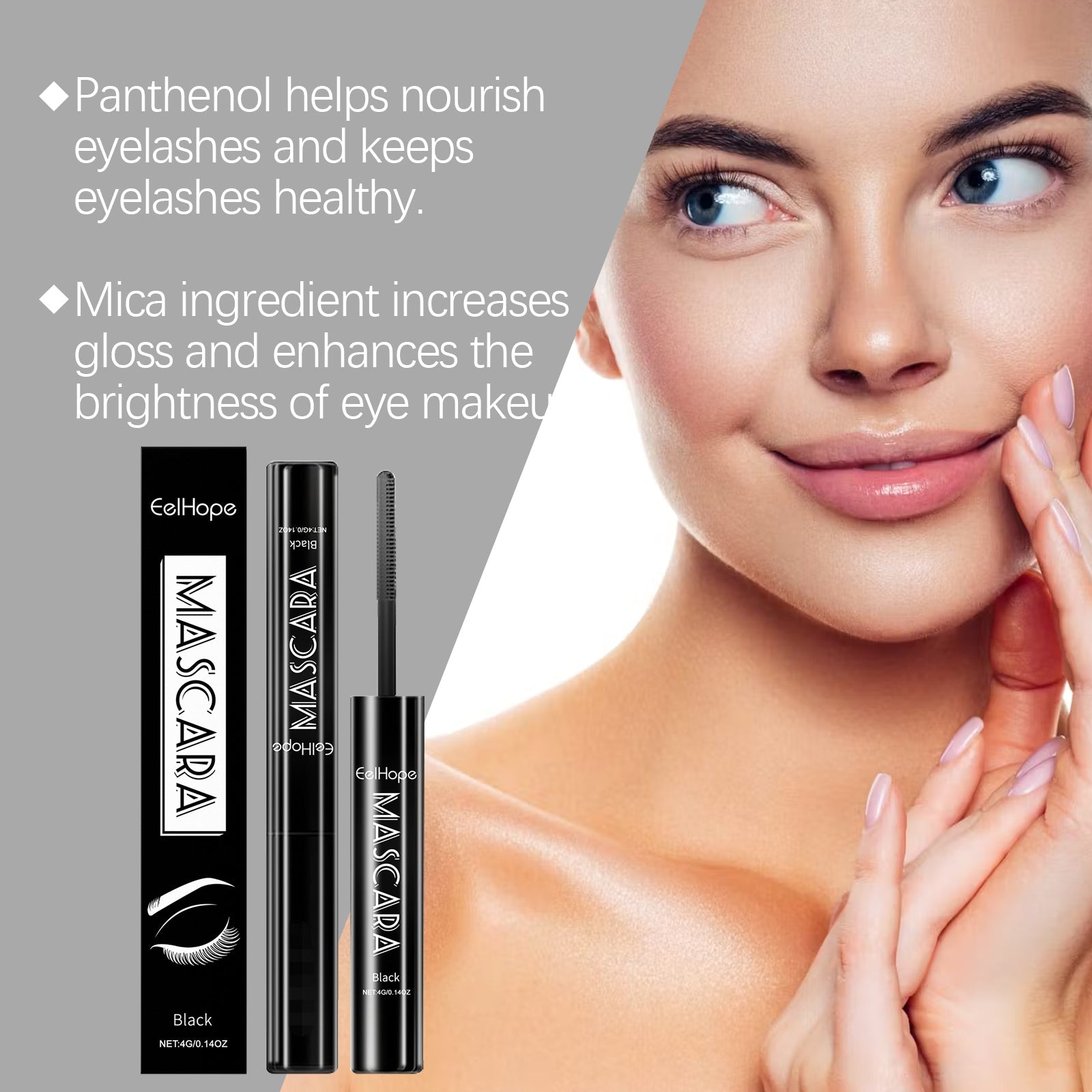 Black Mascara Long-Lasting Long-Lasting Makeup Natural Beautiful Curling Does Not Easily Stain Black Mascara