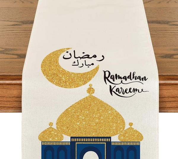 Printed Moon Castle House Tablecloth Home Decoration Party Festival Atmosphere Table Flag