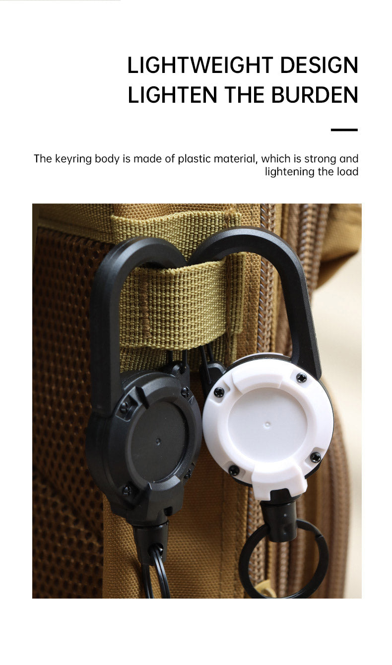 New Outdoor Automatic Retractable Wire Rope Luya Anti-theft Tactical Keychain Telescopic Keychain Retractable Hook Tool