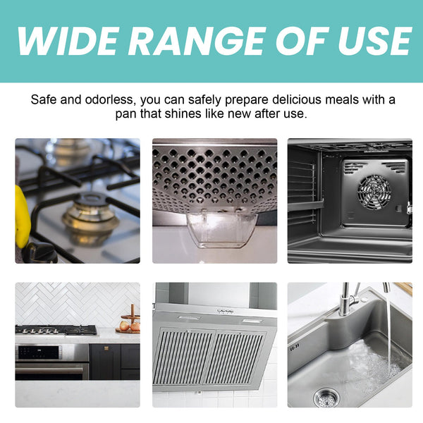 Gel Cleaner For Pot Bottom, Kitchen Cooktop With Cleaning Oil Stains And Rust Remover