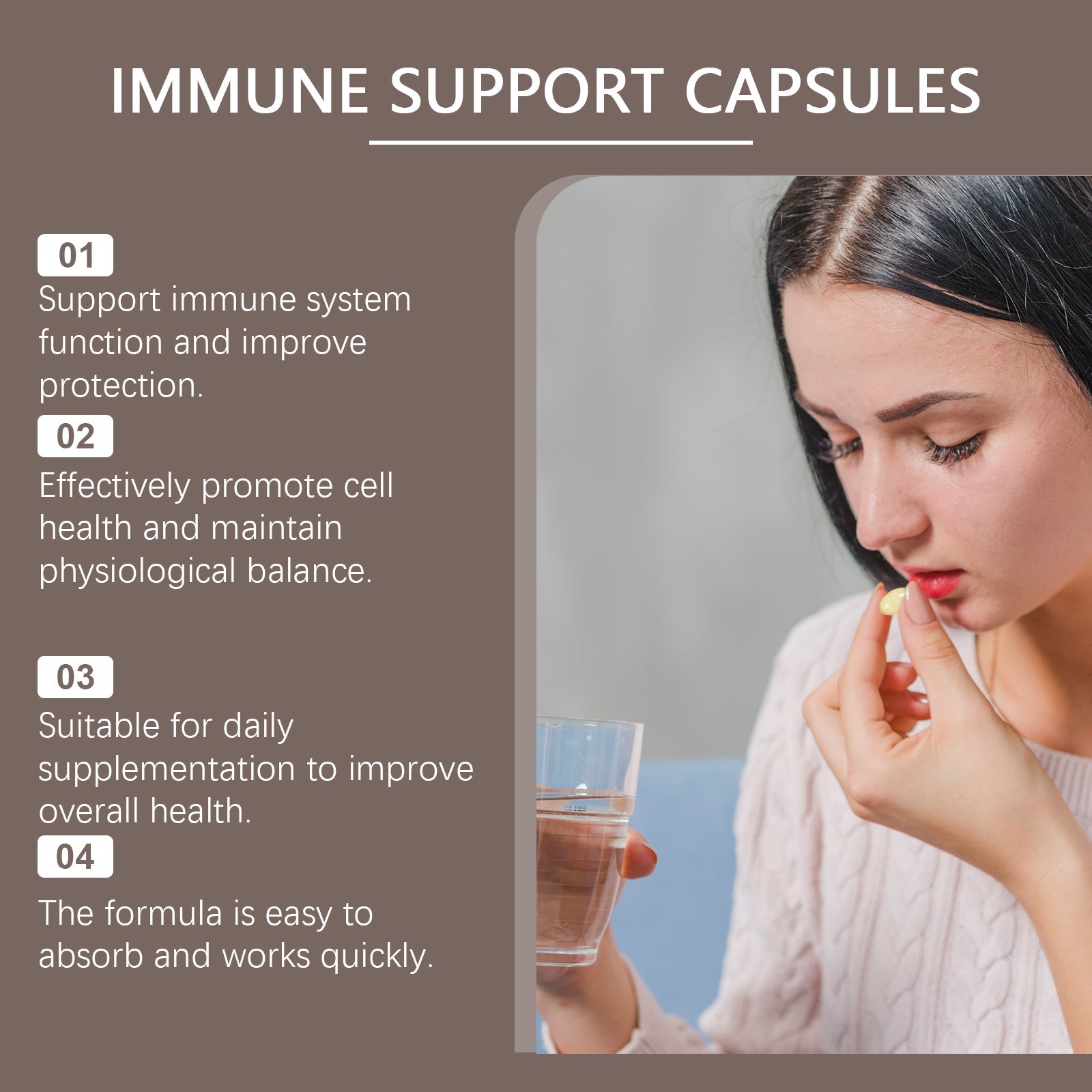 Immune Support Capsules, Health Immune Regulation Softgel To Enhance Immunity Health Food