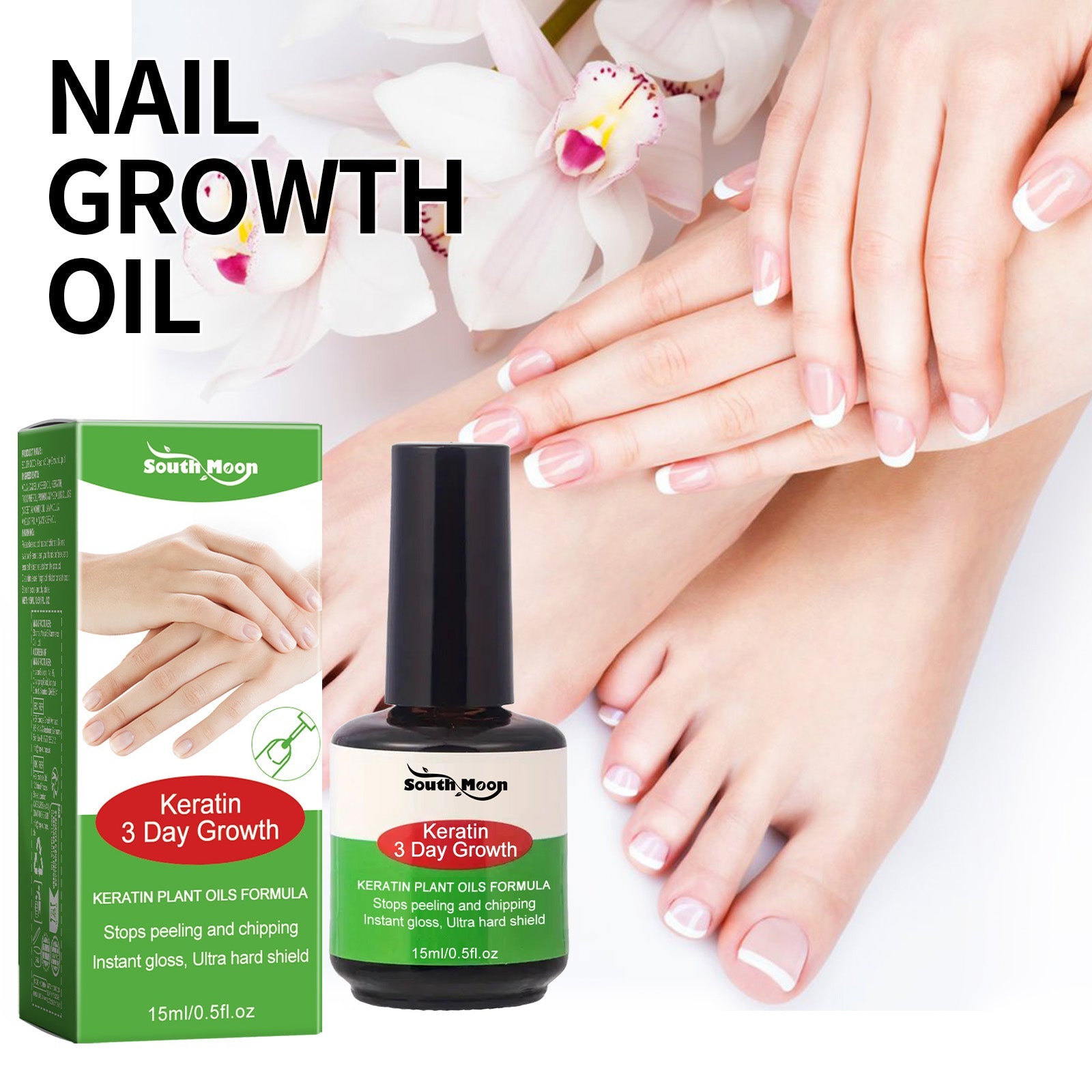 Keratin Nail Growth Oil, Gray Nail Repair Softens Nails, Remove Thickens Nails, Brightens And Nourishes Nails Liquid