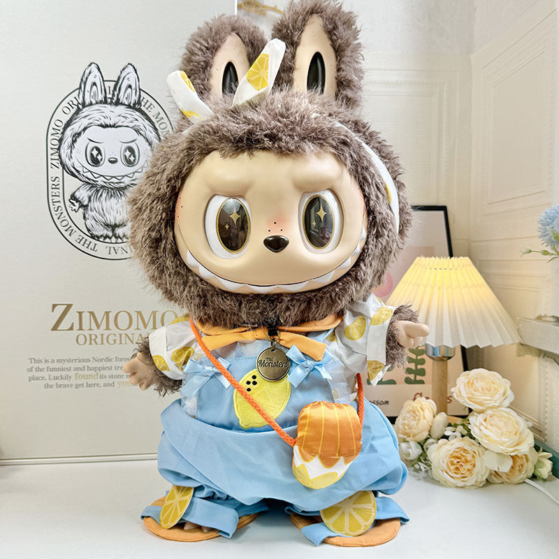 Clothing with 58cm LABUBU Design ZIMOMO Doll Clothes Rubber LABUBU Plush Toy Clothing Cute