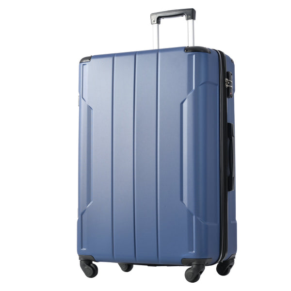 Hardshell Luggage Sets 3 Pcs Spinner Suitcase with TSA Lock Lightweight 20''24''28'' Blue + ABS